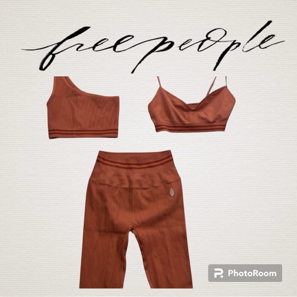 NWT FP  Movement Varsity 3 piece stripe set! Stunning! First 4 pics STOCk pics - Picture 1 of 16